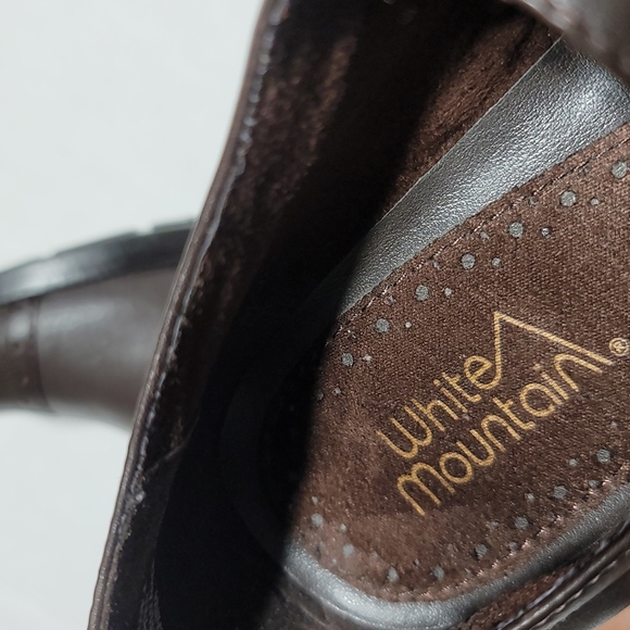 WHITE MOUNTAIN CASUAL CLASSIC DARK ACADEMIA LACE UP BROWN LEATHER LOAFERS 10W - Picture 7 of 13